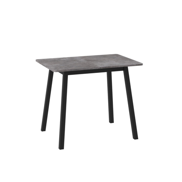 Стол TIRK RADIAL-94, раздвижной 94(126)х64, ДЫМЧАТАЯ КЕРАМИКА/ЧЕРНЫЙ